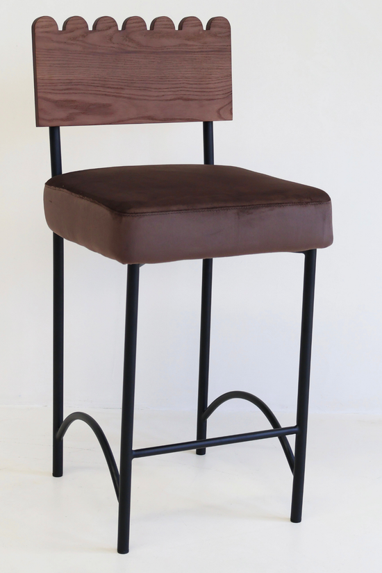 Onyx Barstool | Chocolate Velvet
